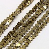 Electroplate Non-magnetic Synthetic Hematite Beads Strands G-J173-4x4mm-M-2