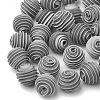 Handmade Polymer Clay Corrugated Beads X-CLAY-T009-10mm-M-2