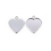 Tarnish Resistant 304 Stainless Steel Pendant Cabochon Settings X-STAS-P210-10P-02-1