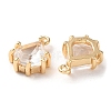 Real 18K Gold Plated Brass Micro Pave Cubic Zirconia Charms KK-Q779-08G-02-2
