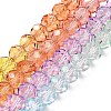 Transparent Painted Glass Beads Strands DGLA-A034-T8mm-A12-2
