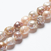 Natural Baroque Pearl Keshi Pearl Beads Strands PEAR-Q004-37-5