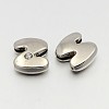 Letter Slider Beads for Watch Band Bracelet Making ALRI-O012-Z-NR-1