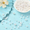 300Pcs 6 Styles No Hole ABS Plastic Imitation Pearl Round Beads MACR-YW0002-57-5