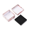 Floral Oil Painting Print Square Cardboard Jewelry Boxes CBOX-A010-01A-06-3