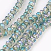 Electroplate Glass Beads Strands X-GLAA-K027-FR-A02-1