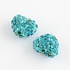 Heart Polymer Clay Grade A Rhinestone Beads RB-S024-M-2