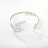 304 Stainless Steel Open Cuff Bangles WGD4AB0-01-3
