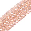 Electroplate Glass Beads Strands EGLA-A044-T3mm-B21-1