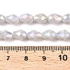 Opaque Solid Color Electroplate Glass Beads Strands EGLA-N013-P6mm-B05-4