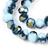 Electroplate Opaque Glass Beads Strands EGLA-A034-P6mm-S16-3