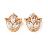 Brass Micro Pave Clear Cubic Zirconia Beads CU-CBAEC99-29G-1