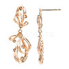 Brass Stud Earring Findings KK-N216-408-3