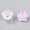 Frosted Transparent Acrylic Beads OACR-N137-72D-3