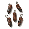 Natural Mahogany Obsidian Pendants G-Z067-07P-17-2