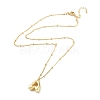 Initial Letter Brass Pendant Necklace NJEW-A015-21G-A-2