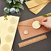 CRASPIRE 30 Sheets 6 Style Self Adhesive Gold Foil Embossed Stickers DIY-CP0006-32-3