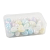 40Pcs UV Plating Acrylic Beads MACR-FS0002-18-6