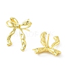 Bowknot Rack Plating Brass Studs Earrings for Women KK-Z038-11G-2