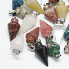 Natural & Synthetic Mixed Stone Pendants G-T086-M-1