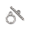 Non-Tarnish 304 Stainless Steel Ring Toggle Clasps STAS-A092-09D-P-1