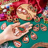 20Pcs 10 Styles Christmas Theme Wood Big Pendants WOOD-TA0001-92-5