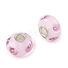Lampwork & Brass Core European Beads LAMP-P019-01P-18-2