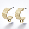 Smooth Surface Alloy Stud Earring Findings X-PALLOY-T064-19MG-1