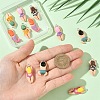 12Pcs 6 Styles Plastic Pendants KY-YW0002-21-3