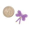 Glass Seed Beaded Bowknot Pendants PALLOY-MZ01055-3
