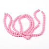 Painted Glass Bead Strands DGLA-S071-6mm-37-4
