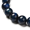 Natural Tiger Eye(Dyed) Beads Stretch Bracelets Set BJEW-JB06653-05-7