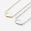 304 Stainless Steel Pendant Necklaces NJEW-L151-09-1