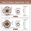 2 Sets 2 Styles Wall Hanging Terrarium Planter with Plastic Tube ODIS-GA0001-53C-2