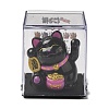 Plastic Solar Powered Japanese Lucky Cat Figurines DJEW-K023-01A-1