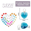 12Pcs 12 Color Copper Wire Wrapped Faceted Glass Pendants PALLOY-AB00035-2