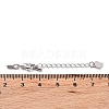 Anti-Tarnish Rhodium Plated 925 Sterling Silver Curb Chain Extender STER-G039-03B-P-3