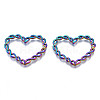 Rack Plating Rainbow Color Alloy Linking Rings PALLOY-S180-306-2