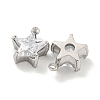 304 Stainless Steel Cubic Zirconia Pendants STAS-L278-008P-2