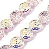 Electroplate Baking Paint Transparent Glass Beads Strands GL-CBA2ED2-05I-1