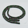 Faceted Natural Ruby in Zoisite Rondelle Beads Strands G-K090-04-2