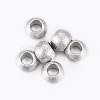 202 Stainless Steel Textured Beads X-STAS-K154-A-72P-1
