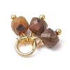 10Pcs 10 Styles Natural Mixed Gemstone Pendants PALLOY-JF04932-02-5