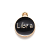 Alloy Enamel Pendants X-ENAM-S124-01B-08K-3