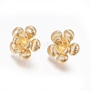 Brass Stud Earrings Findings KK-JP0010-11G-1