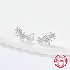 Cubic Zirconia Flower Stud Earrings HO3572-4-1