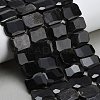 Natural Sliver Obsidian Beads Strands G-C285-A14-01-1