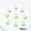 10Pcs Glass Pendants PALLOY-YW00040-07-1