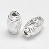 Fancy Cut Oval 925 Sterling Silver Textured Beads STER-F012-17C-1