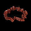 Synthetic Goldstone Chips Stretch Bracelets BJEW-BB16534-H-2